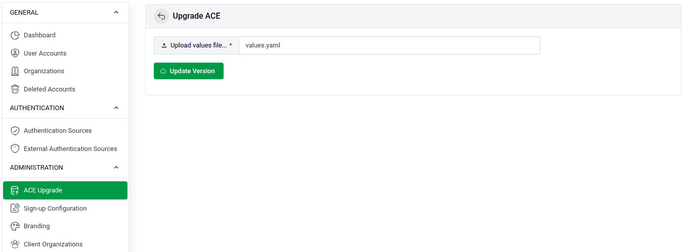 Upload Values File