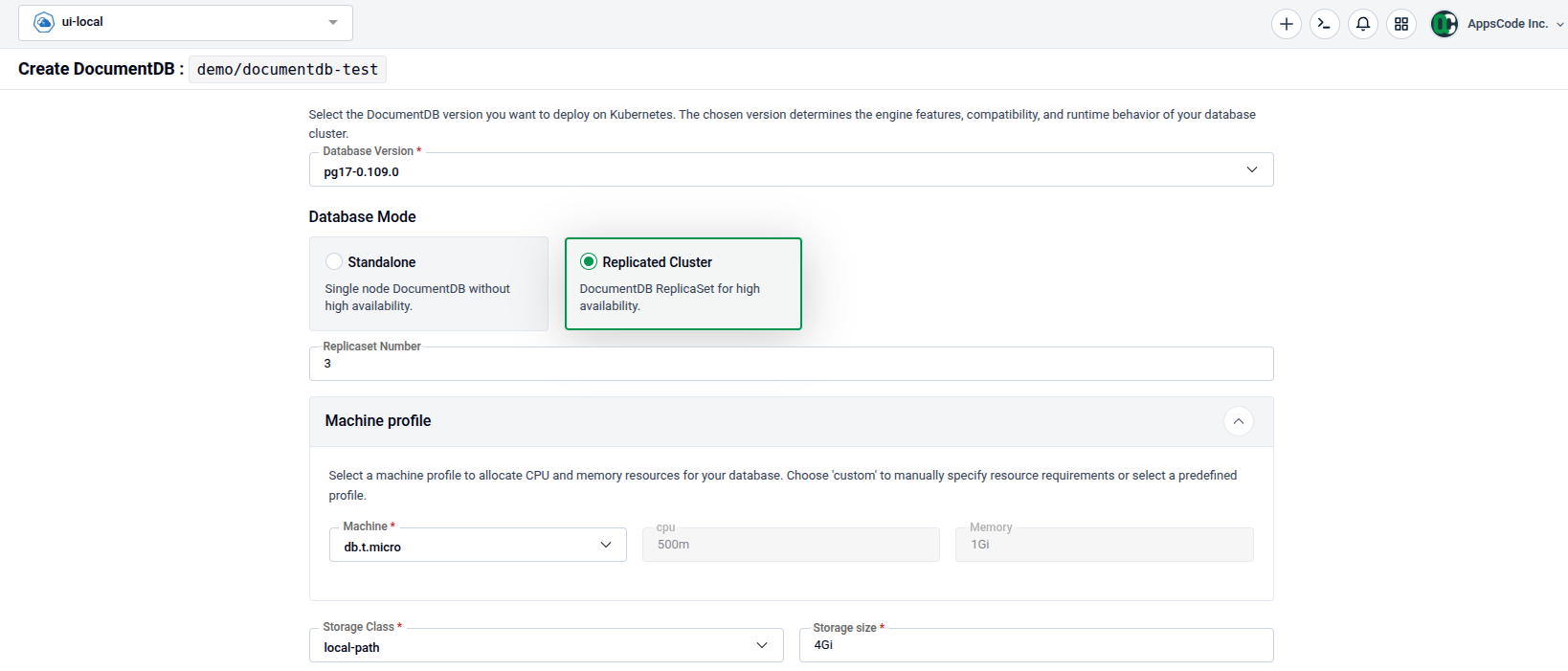 Replicas configuration for DocumentDB