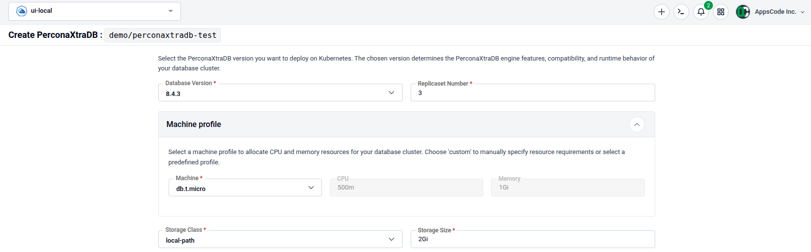 Replicas configuration for Percona XtraDB