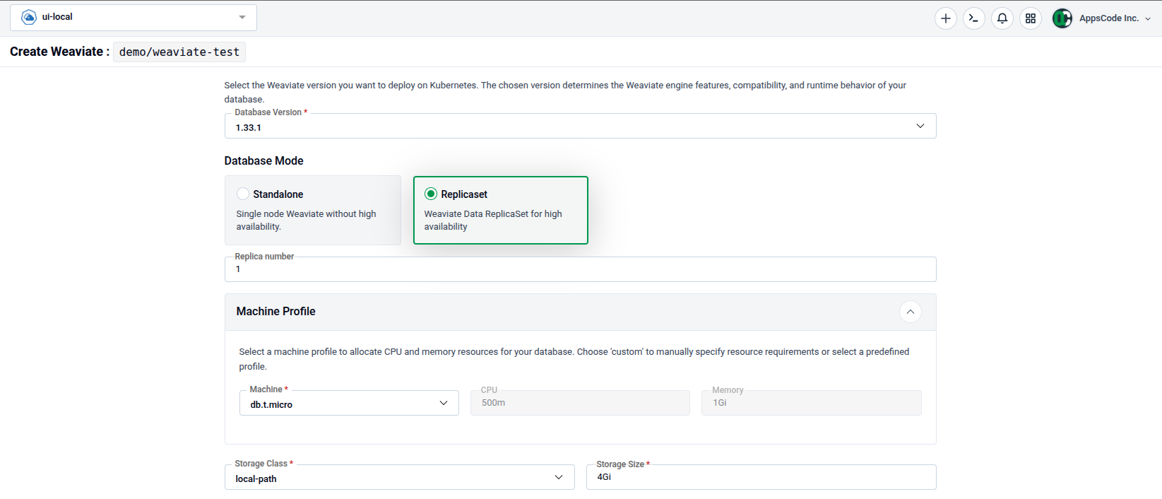 Replicas configuration for Weaviate