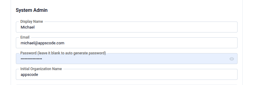 Admin Setting
