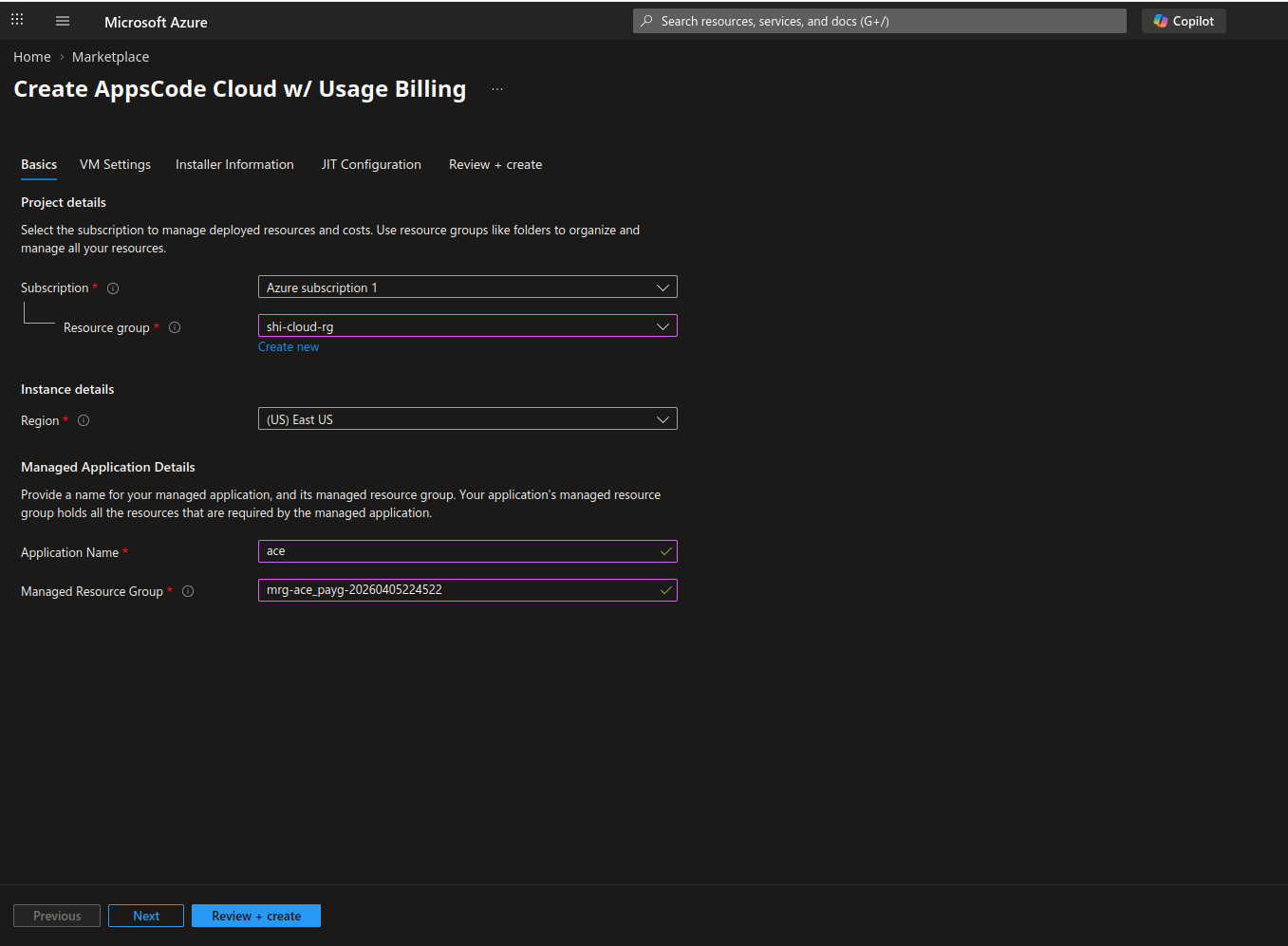 Azure Step 2