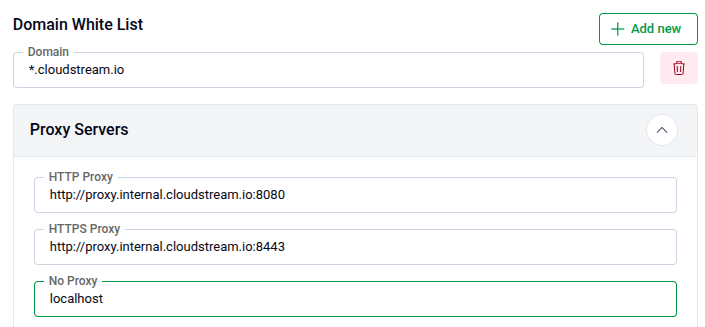 Domain Whitelisting