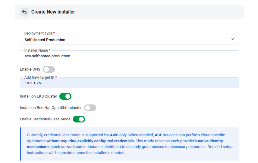 Selfhost Deployment Option